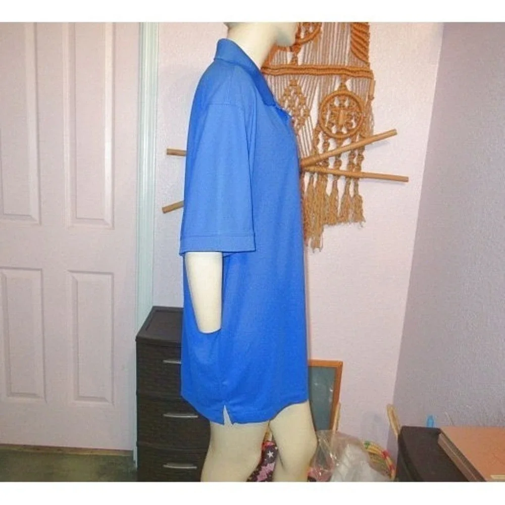 Ogio Caliber 2.0 Polo Shirt Mens 2XL Blue Performance Stretch Casual Golf Pucks